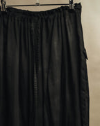 "Yohji Yamamoto +NOIR" 2010's Draped cotton maxi skirt
