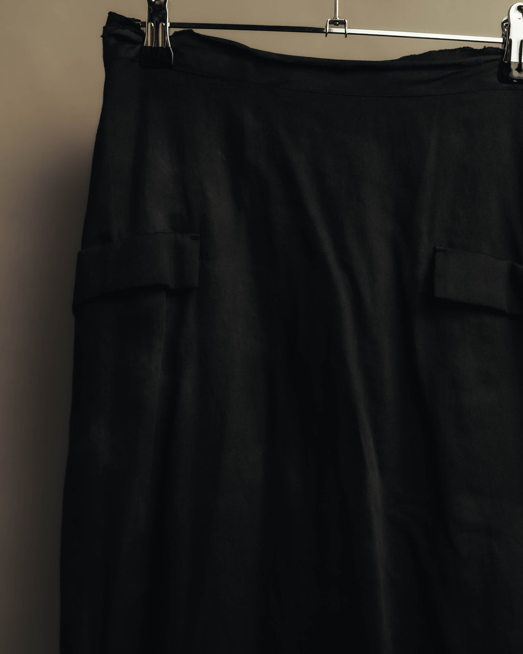 "Yohji Yamamoto +NOIR" 2010's Draped cotton maxi skirt