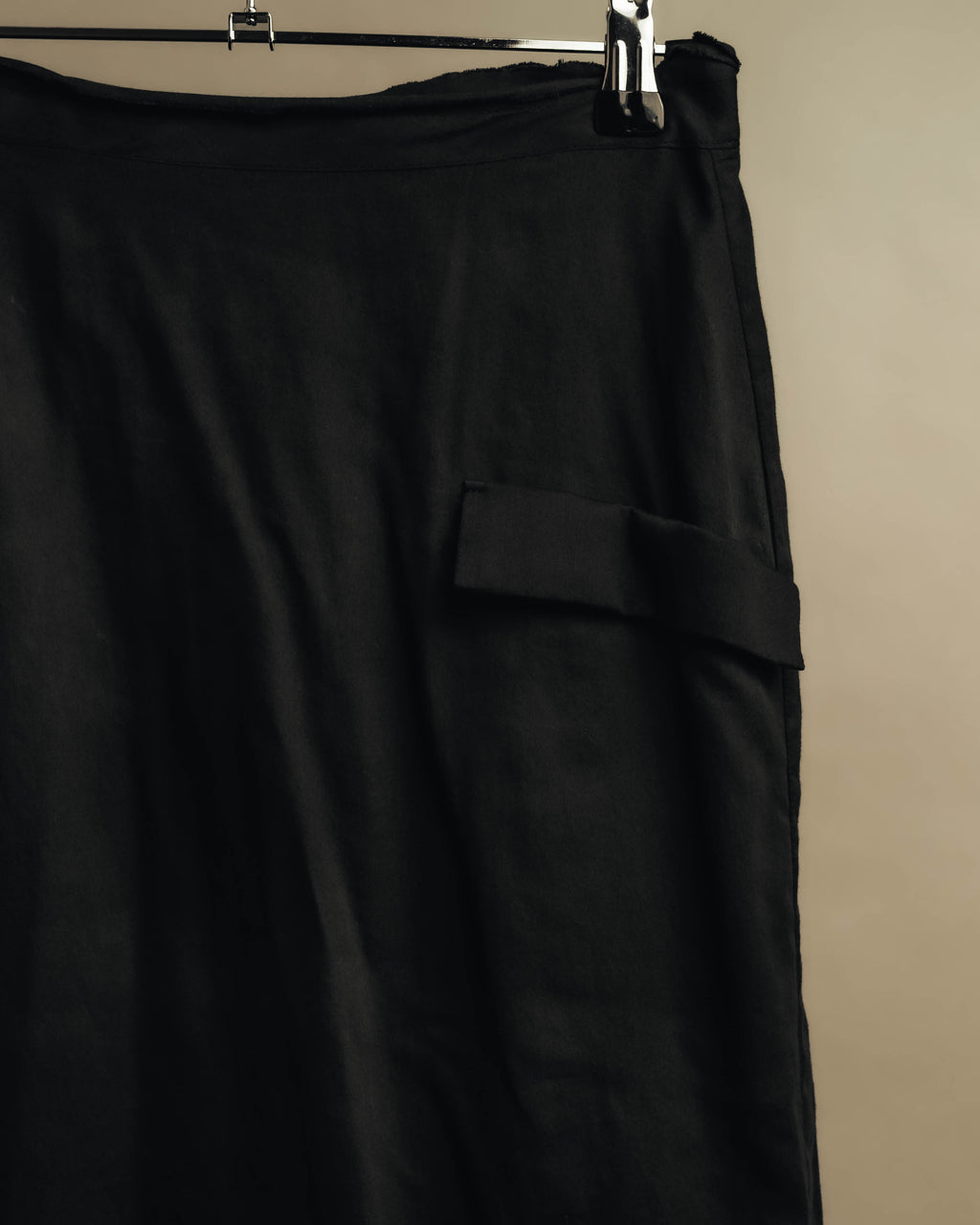 "Yohji Yamamoto +NOIR" 2010's Draped cotton maxi skirt