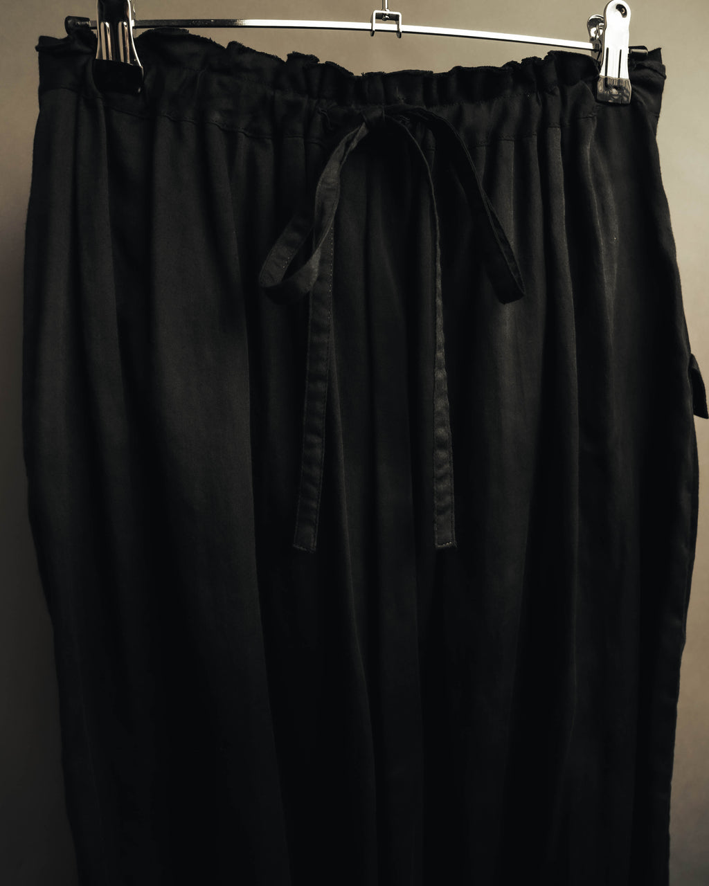 "Yohji Yamamoto +NOIR" 2010's Draped cotton maxi skirt