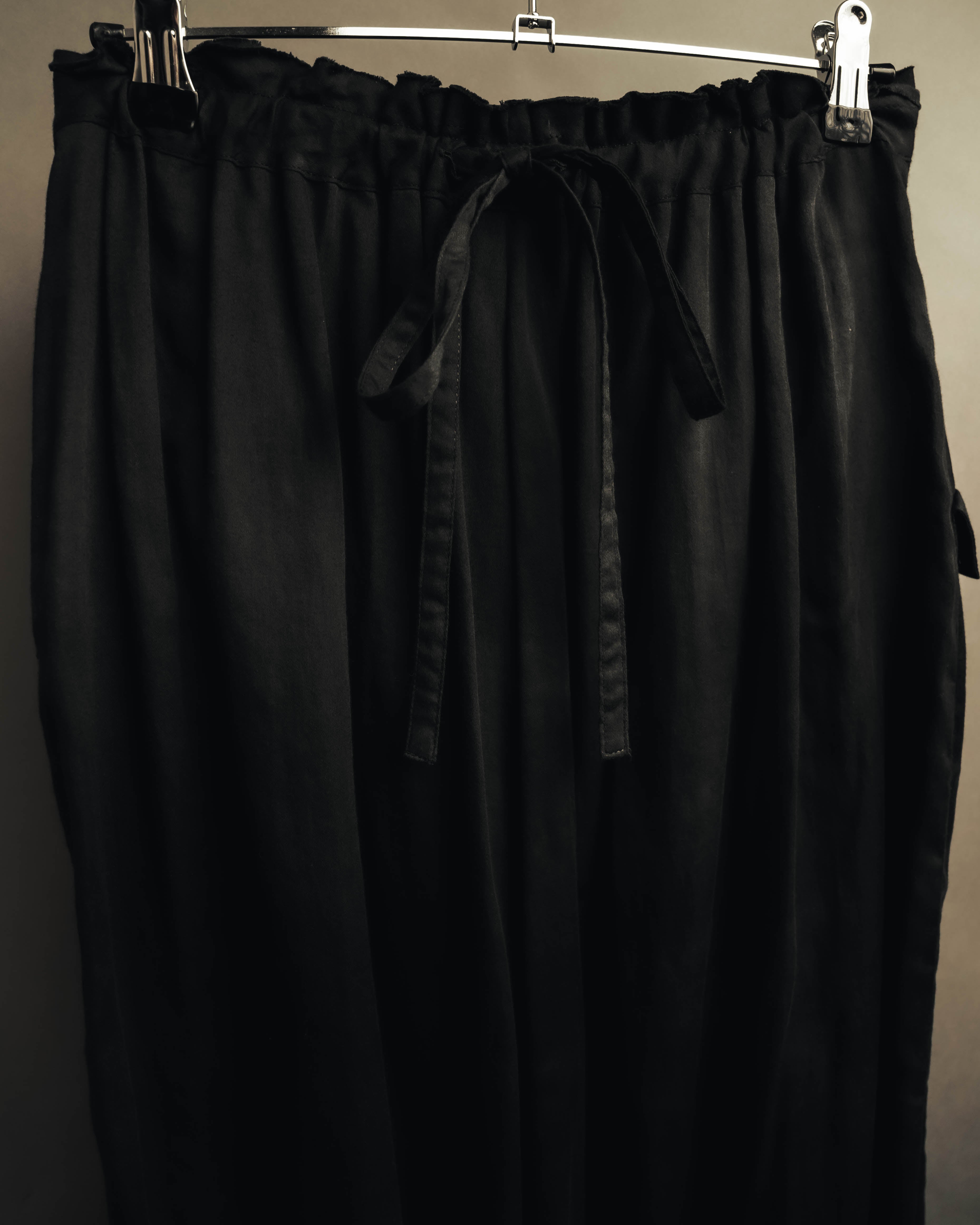 "Yohji Yamamoto +NOIR" 2010's Draped cotton maxi skirt
