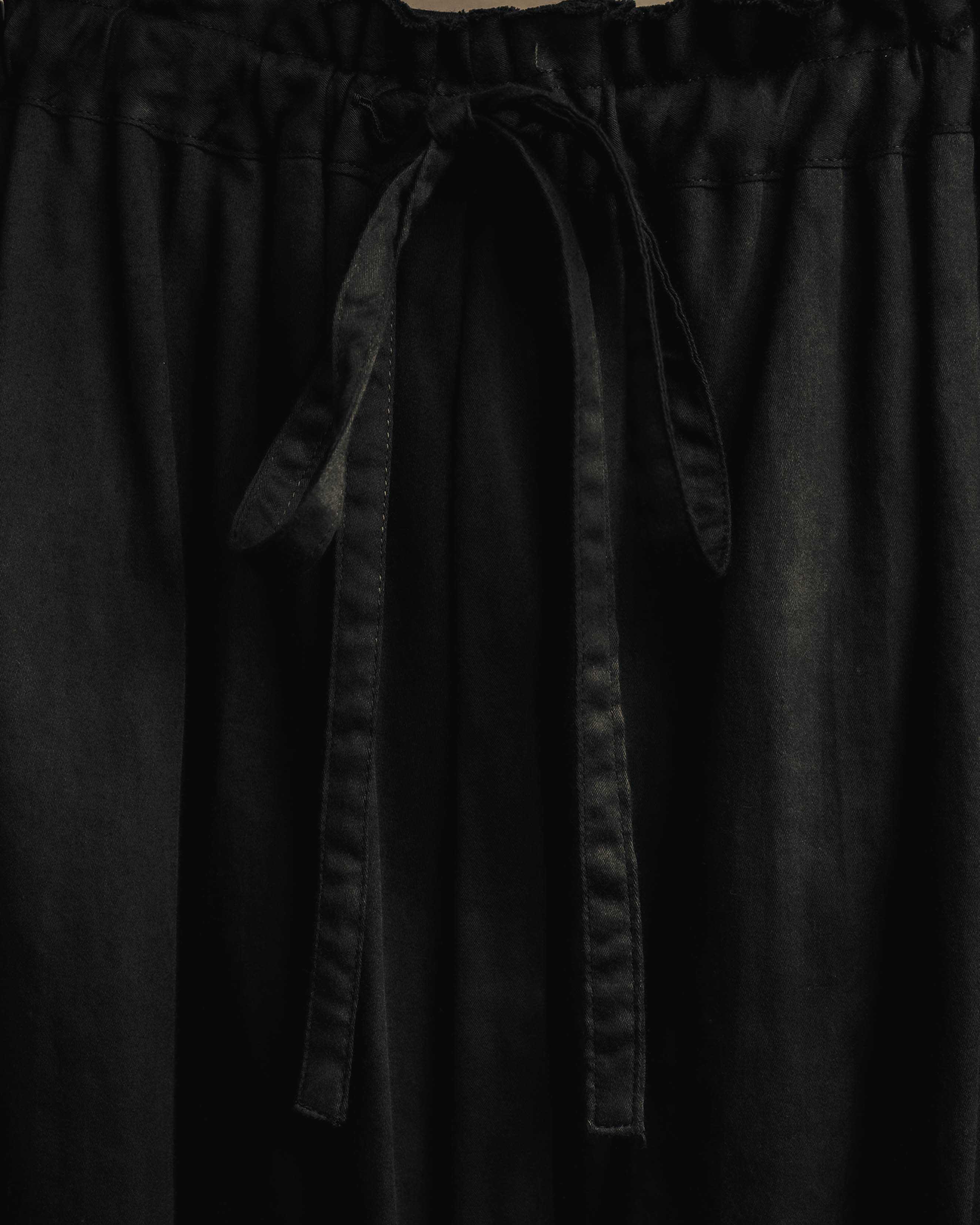"Yohji Yamamoto +NOIR" 2010's Draped cotton maxi skirt