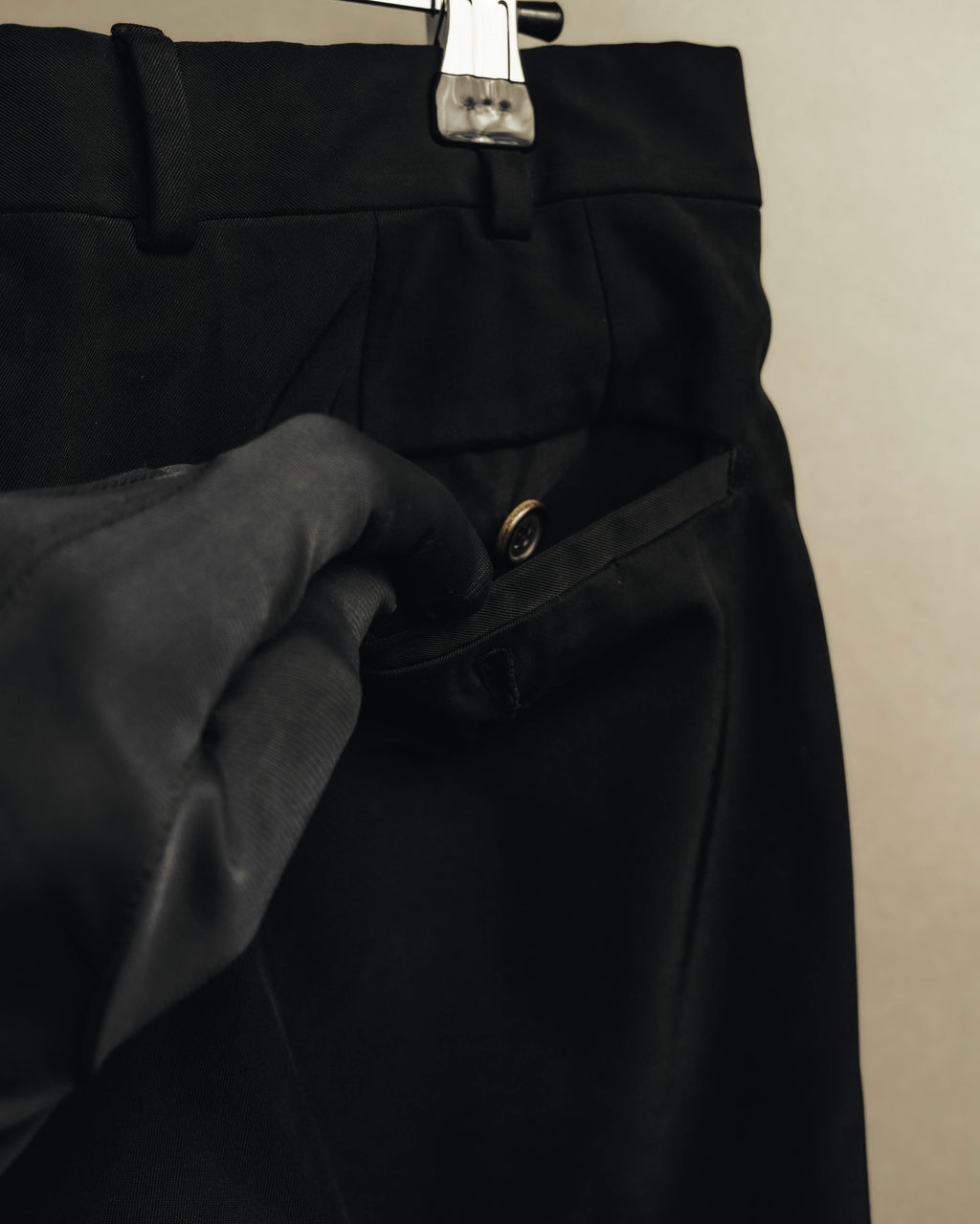 "PRADA" 90's Minimal black tailored trousers