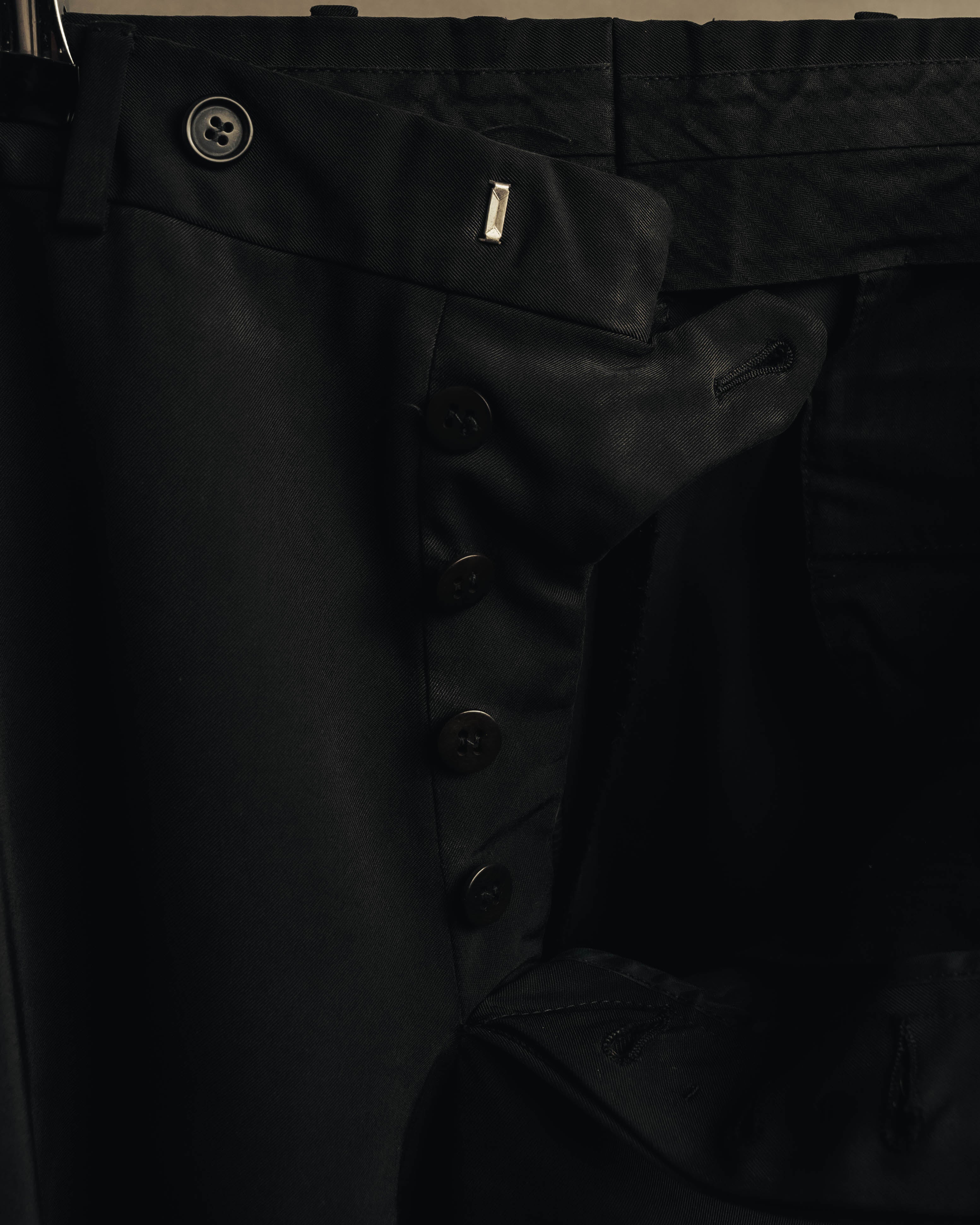 "PRADA" 90's Minimal black tailored trousers
