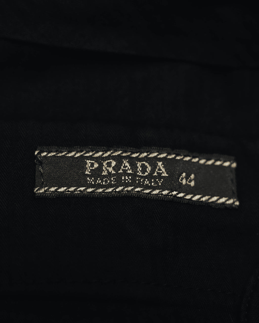 "PRADA" 90's Minimal black tailored trousers