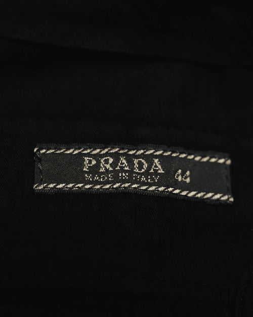 "PRADA" 90's Minimal black tailored trousers