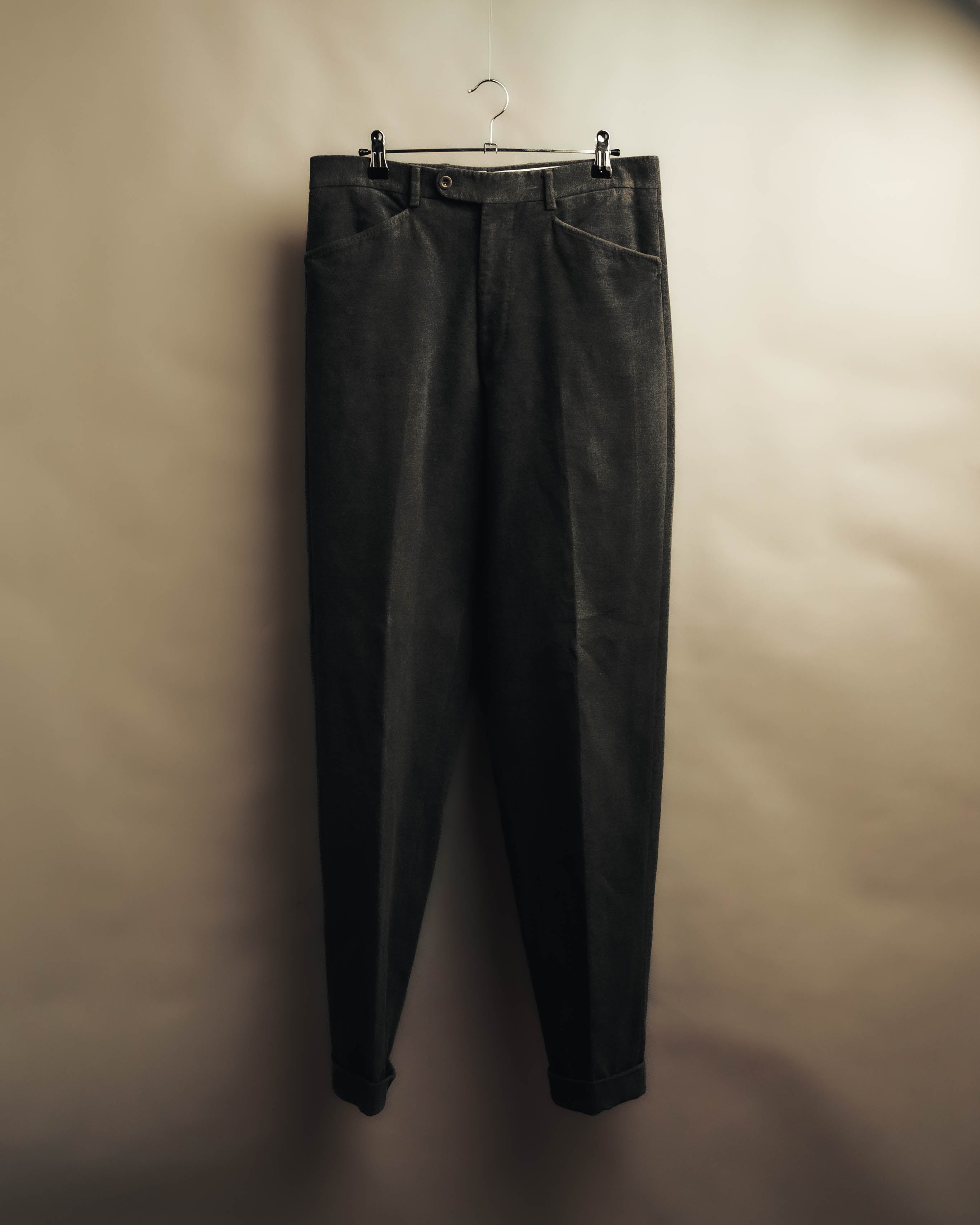 "Hermès" 90's-00's Brushed cotton tapered trousers