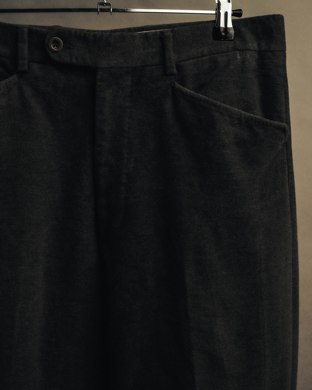 "Hermès" 90's-00's Brushed cotton tapered trousers