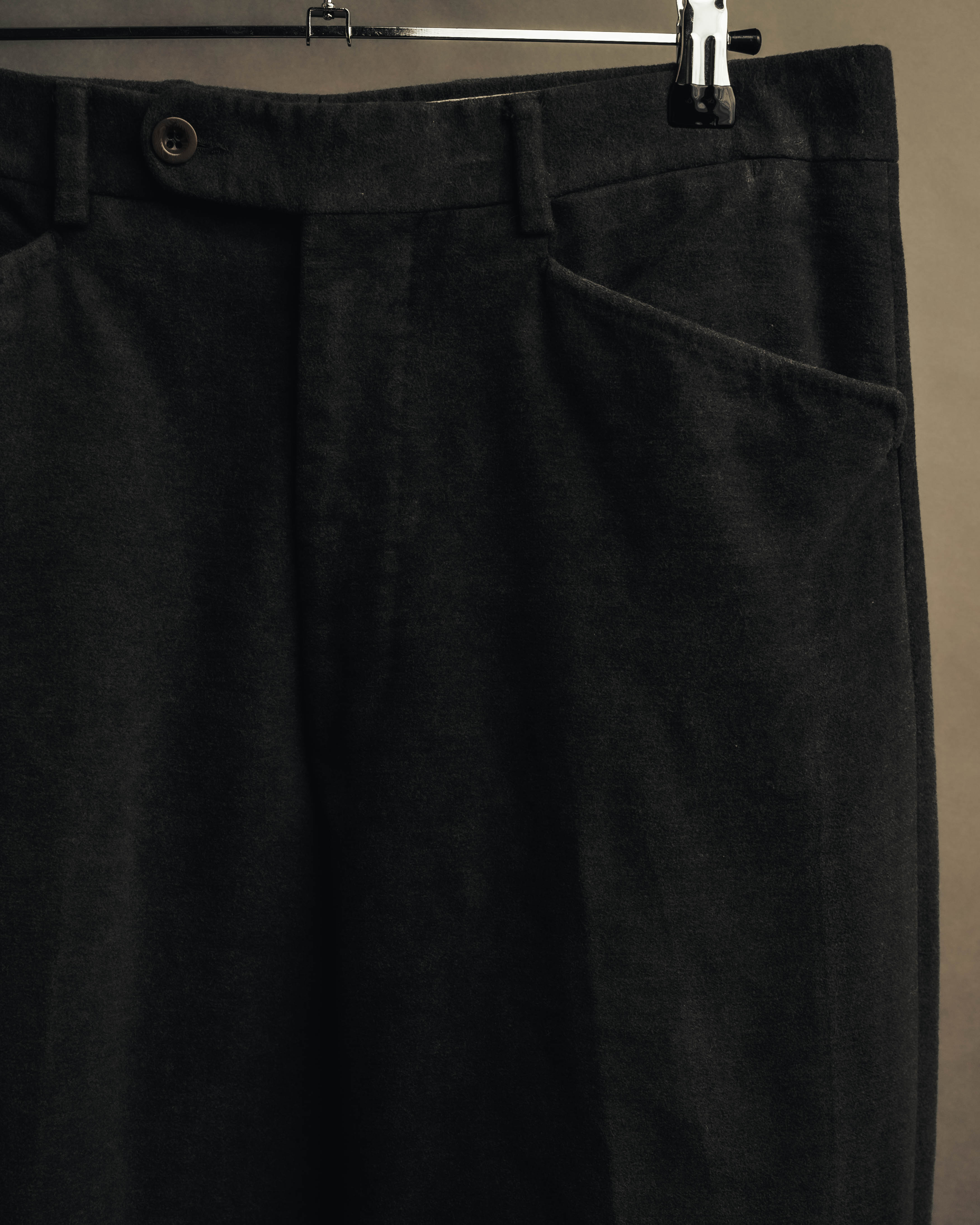 "Hermès" 90's-00's Brushed cotton tapered trousers