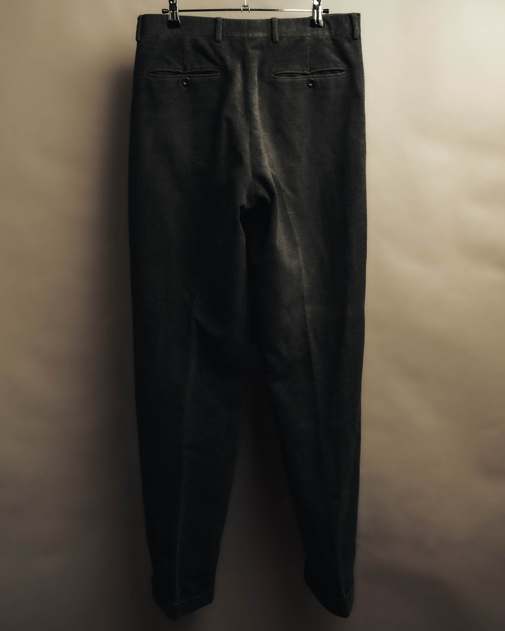 "Hermès" 90's-00's Brushed cotton tapered trousers