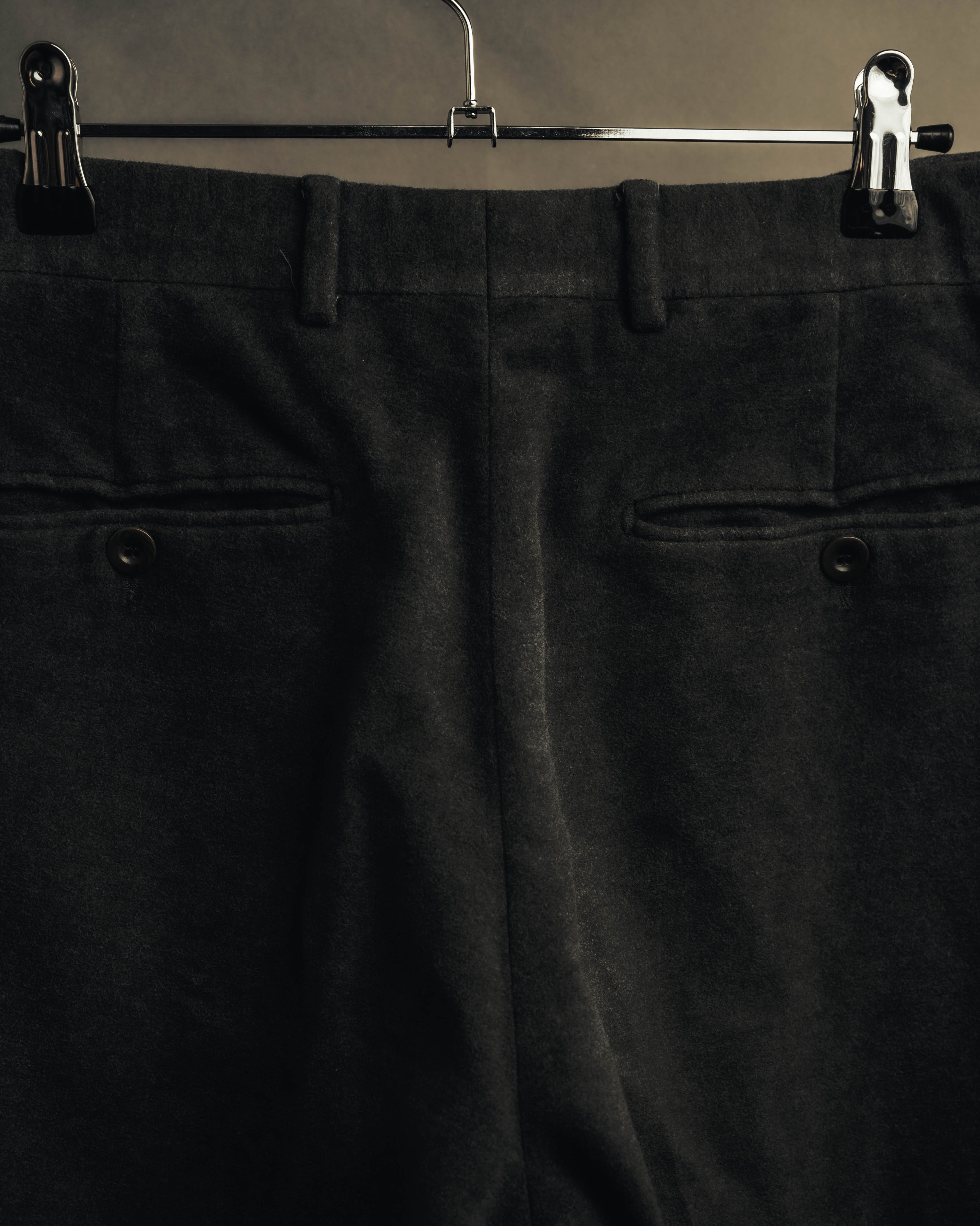 "Hermès" 90's-00's Brushed cotton tapered trousers