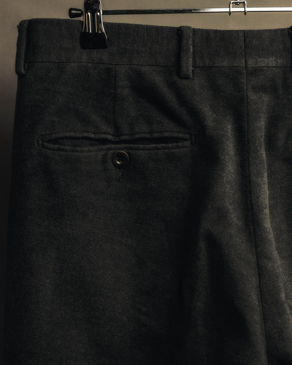 "Hermès" 90's-00's Brushed cotton tapered trousers