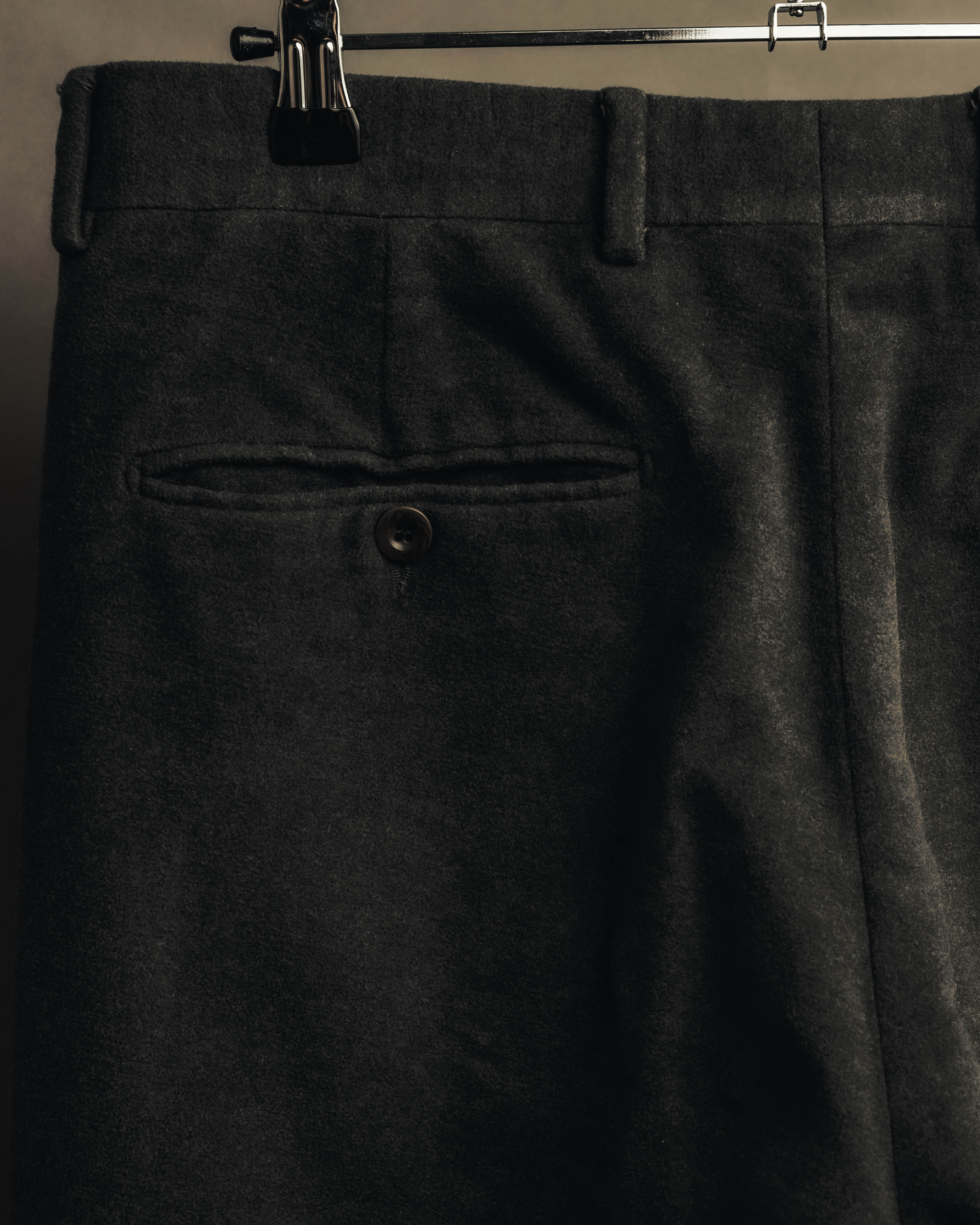 "Hermès" 90's-00's Brushed cotton tapered trousers