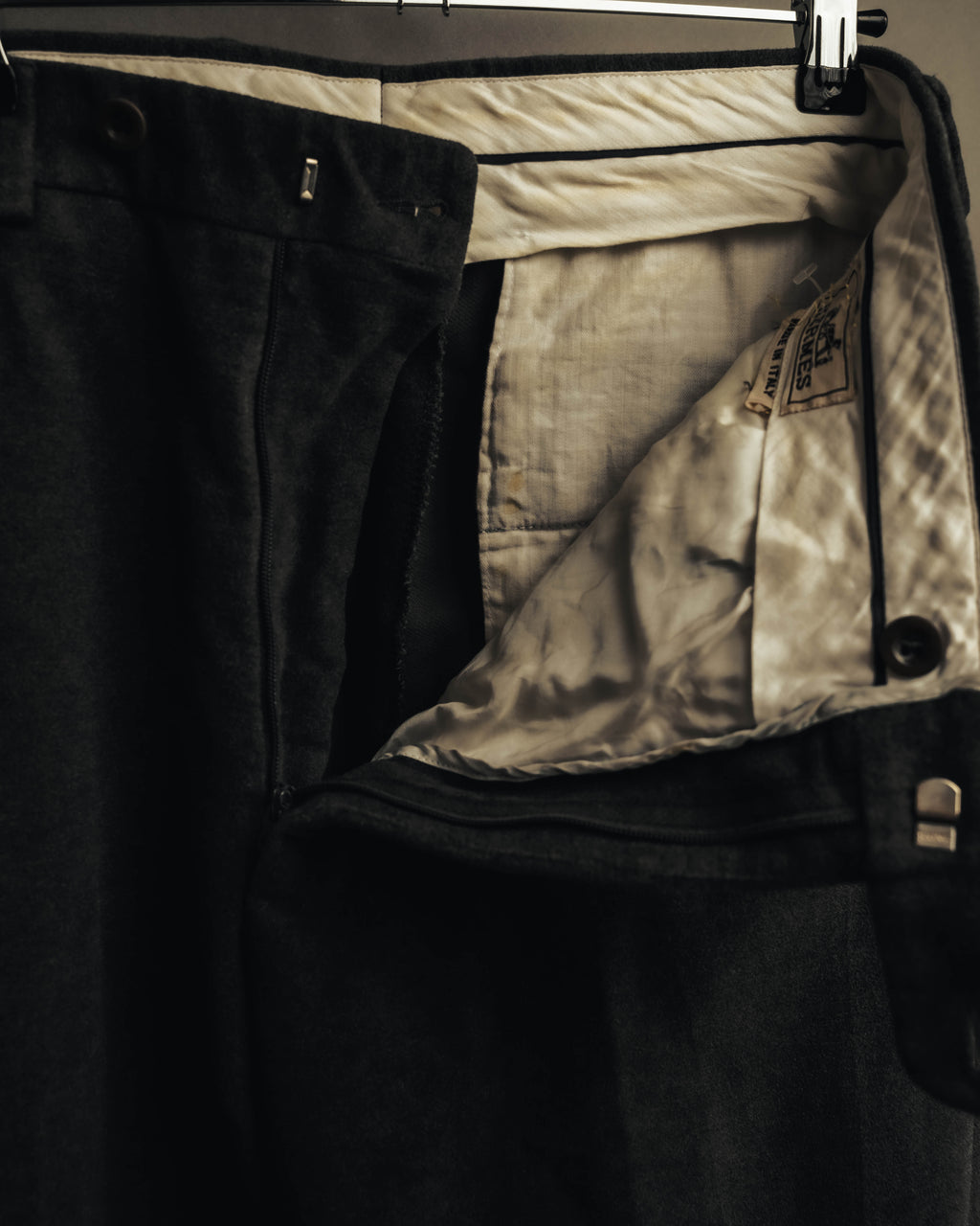 "Hermès" 90's-00's Brushed cotton tapered trousers