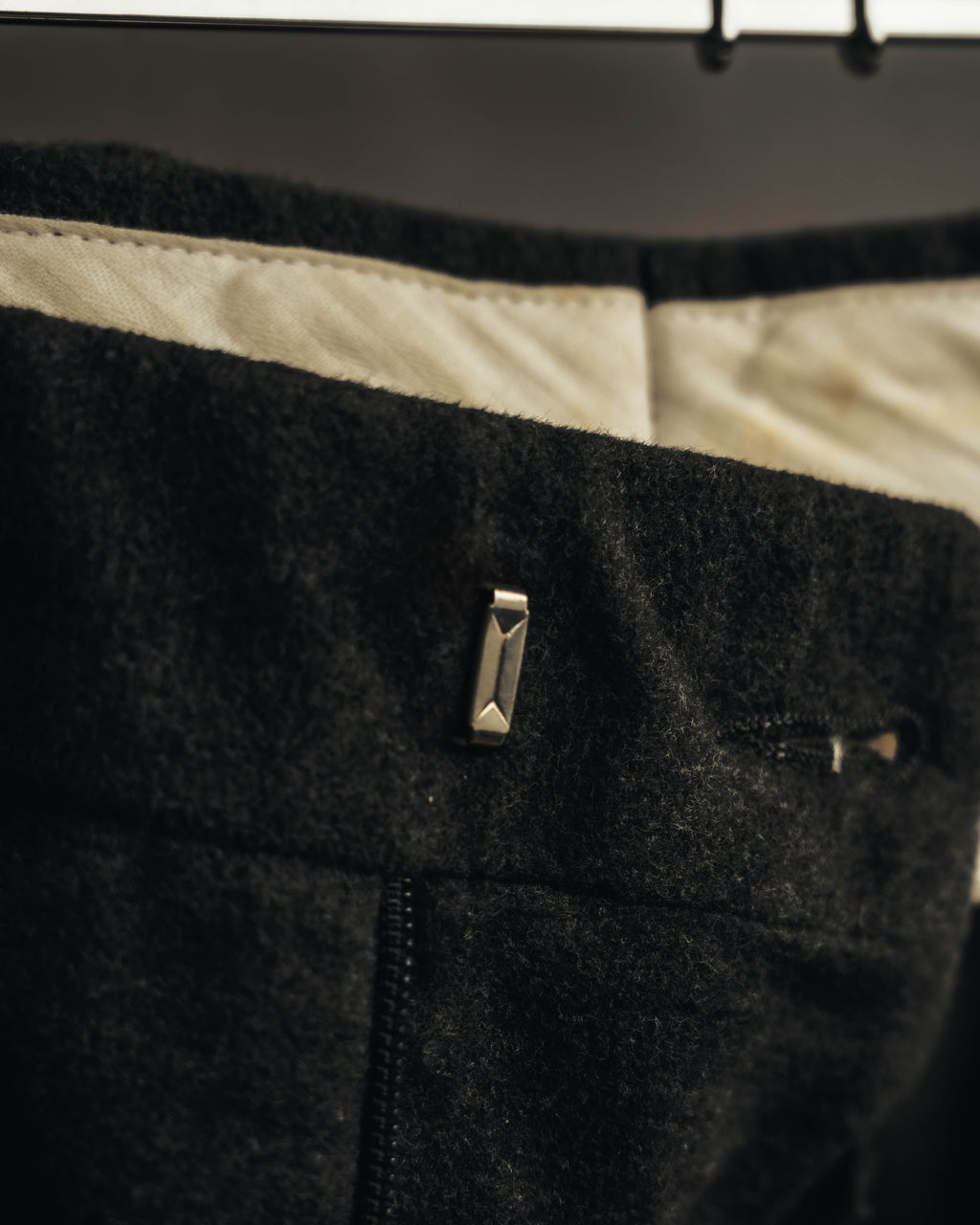 "Hermès" 90's-00's Brushed cotton tapered trousers