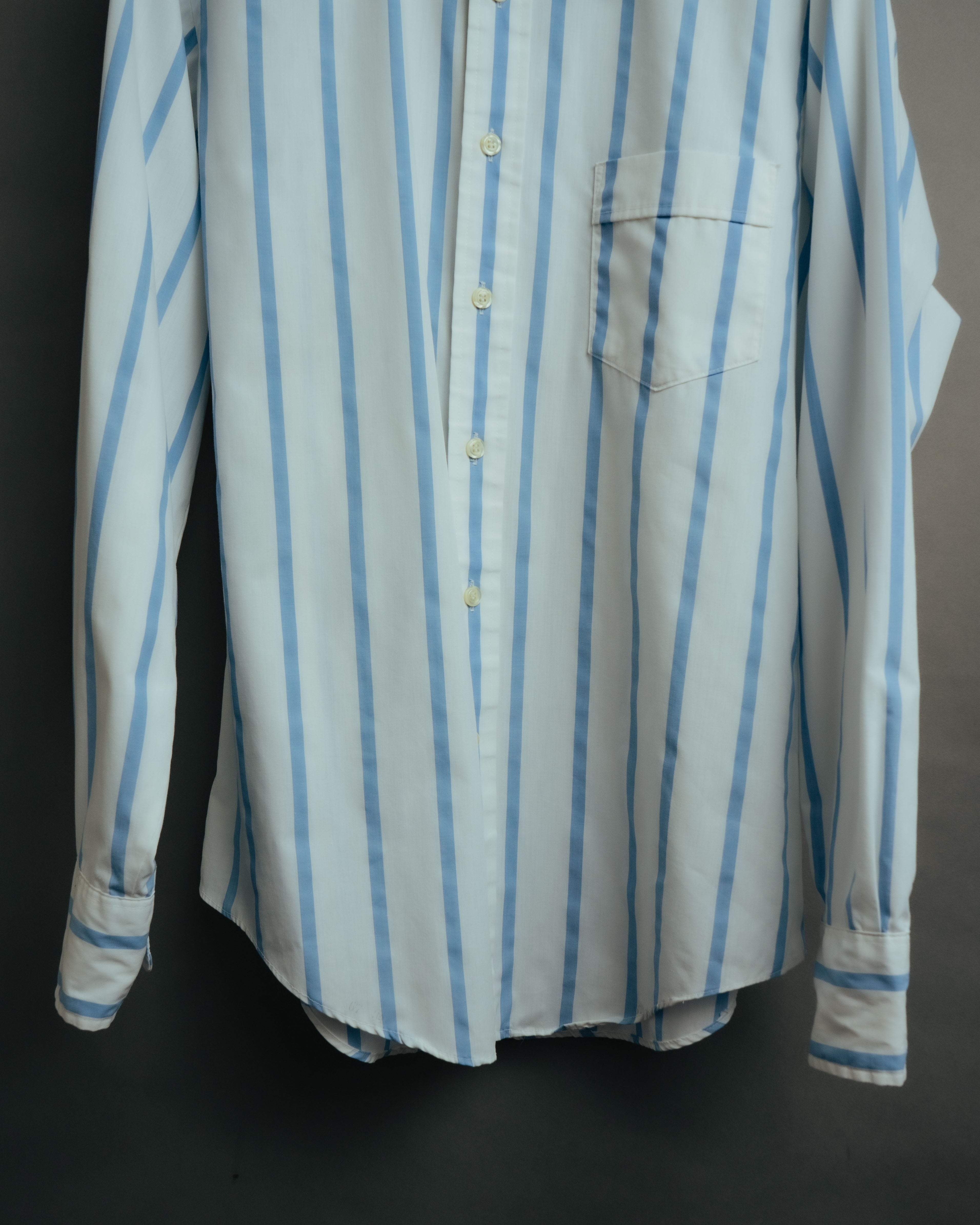 -MOOD Vintage Collections-
70’s-80’s Stripe long point collar shirt