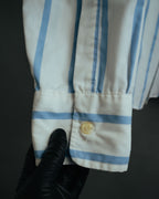 -MOOD Vintage Collections-
70’s-80’s Stripe long point collar shirt
