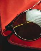 “GUCCI” 10’s-20’s Ornate double-bridge round sunglasses