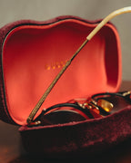 “GUCCI” 10’s-20’s Ornate double-bridge round sunglasses