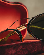 “GUCCI” 10’s-20’s Ornate double-bridge round sunglasses