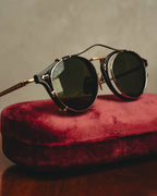 “GUCCI” 10’s-20’s Ornate double-bridge round sunglasses