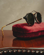 “GUCCI” 10’s-20’s Ornate double-bridge round sunglasses