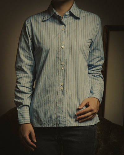 -SPECIAL- "Maison Margiela" 20AW Conceptual double button striped shirt