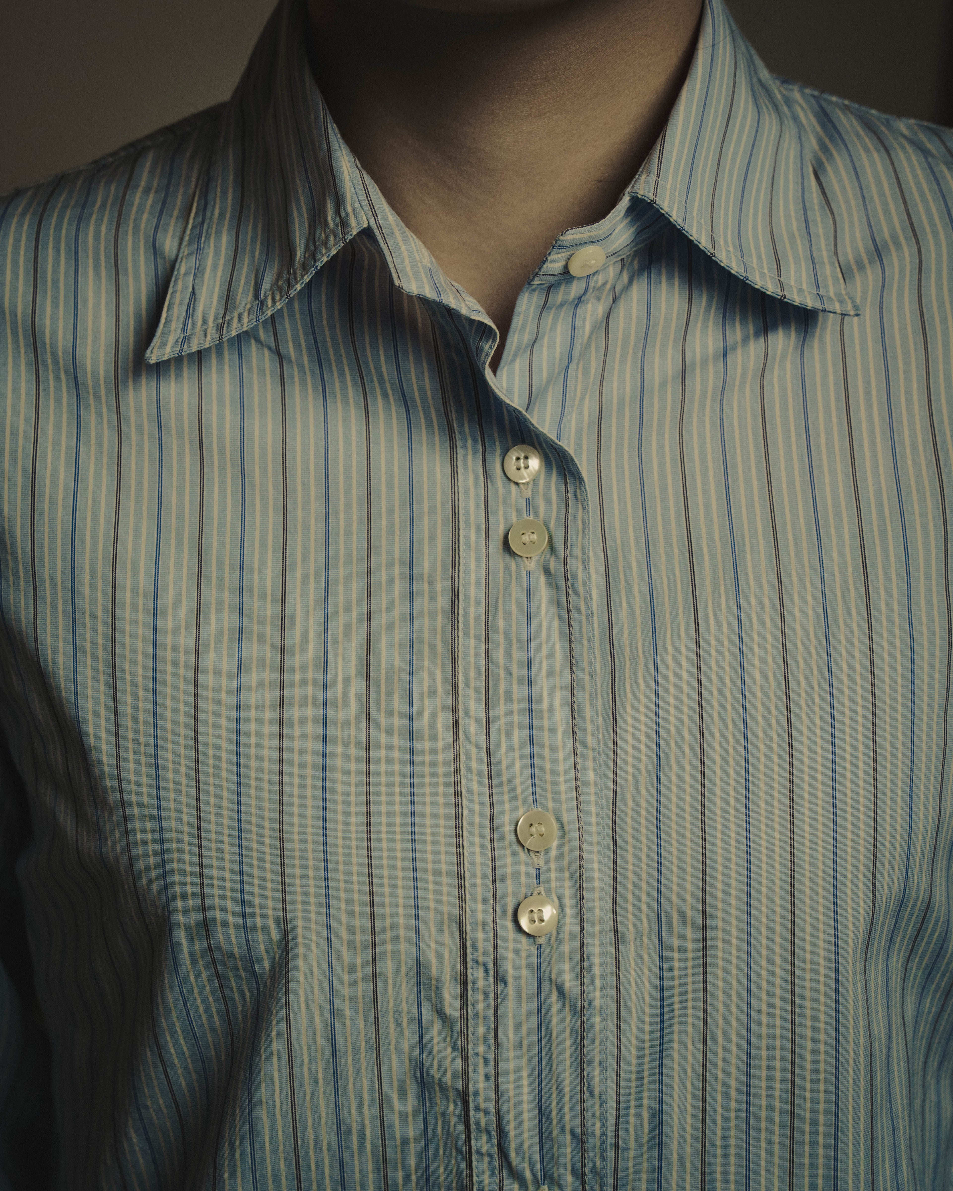 -SPECIAL- "Maison Margiela" 20AW Conceptual double button striped shirt
