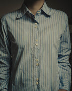 -SPECIAL- "Maison Margiela" 20AW Conceptual double button striped shirt