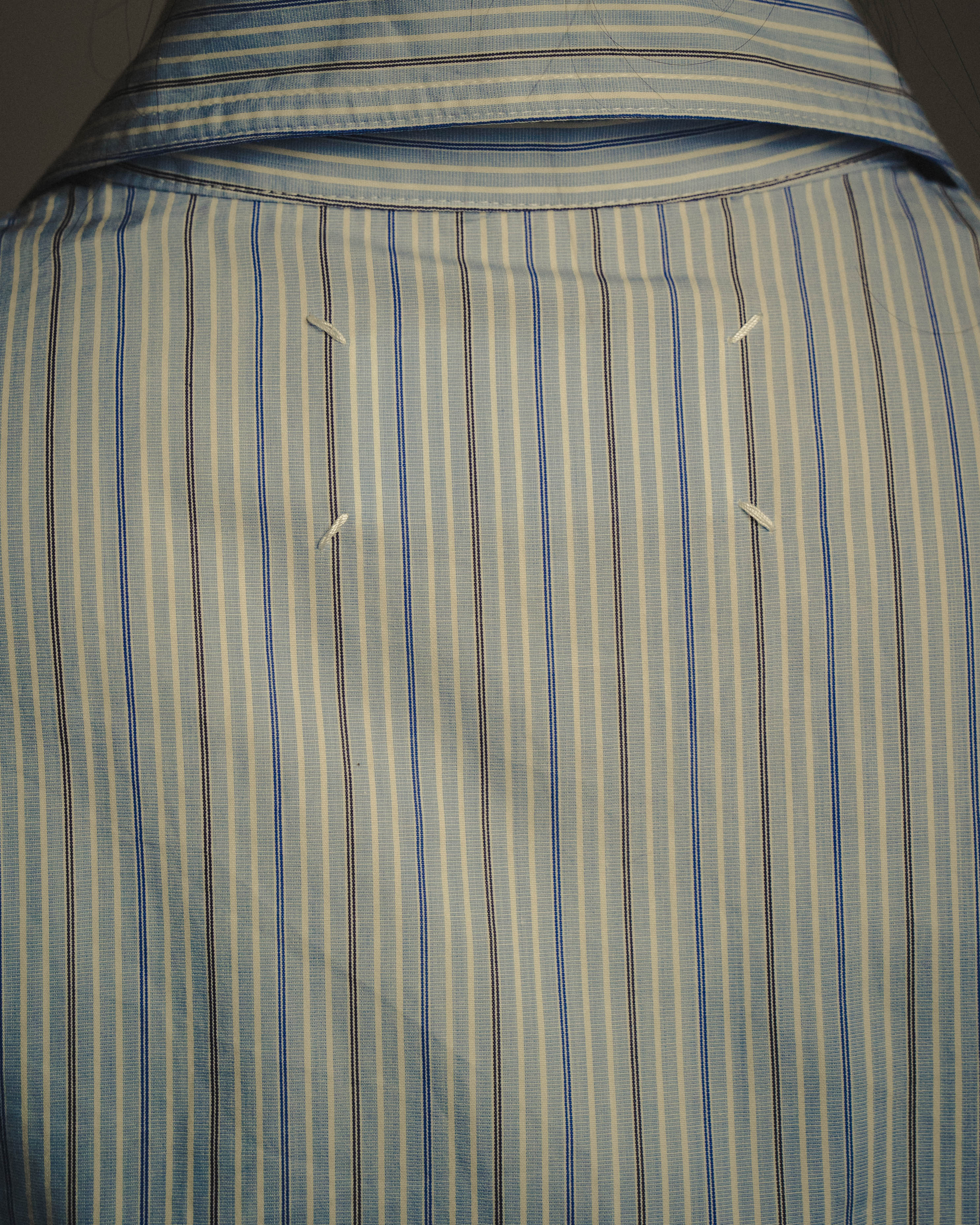 -SPECIAL- "Maison Margiela" 20AW Conceptual double button striped shirt
