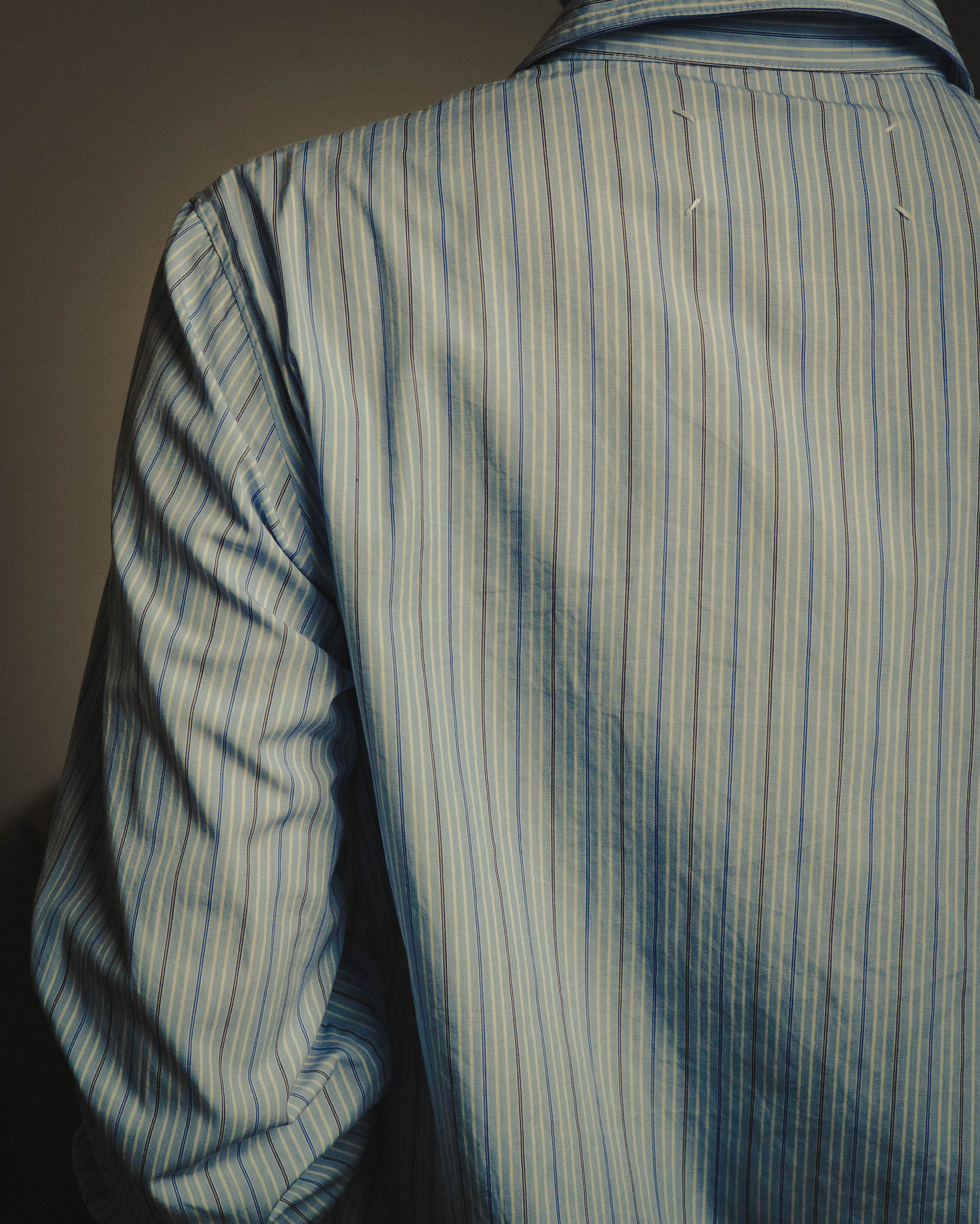 -SPECIAL- "Maison Margiela" 20AW Conceptual double button striped shirt