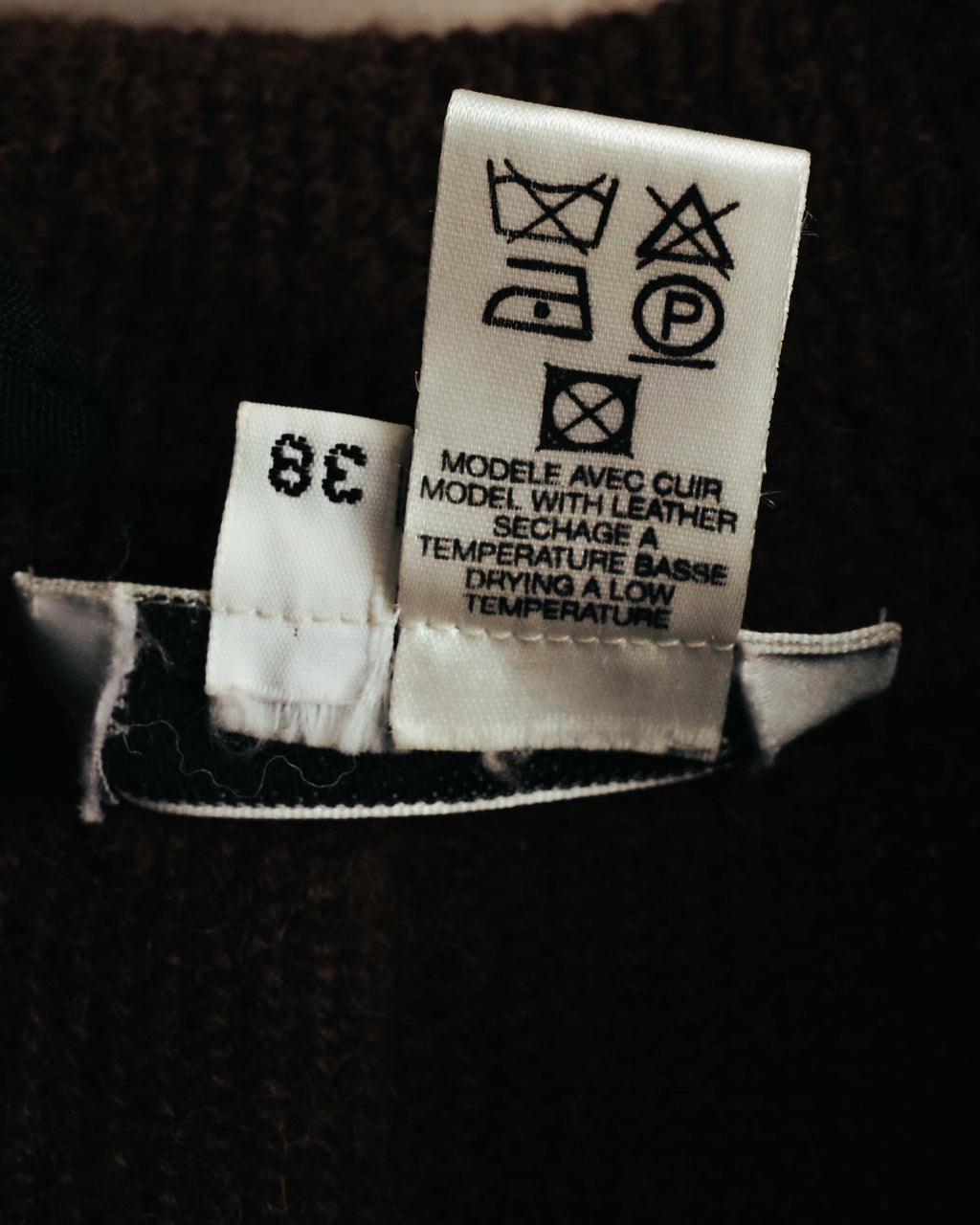 "CELINE" 90's-00's Leather-trimmed full-length coat