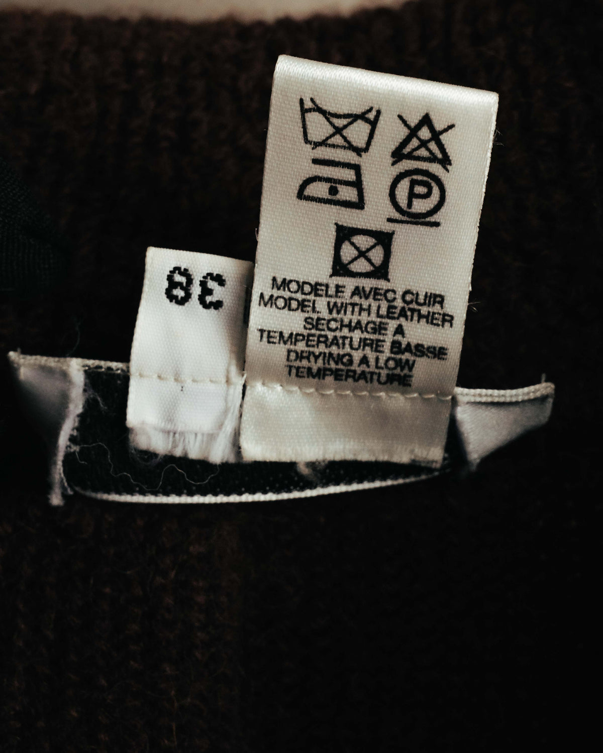 "CELINE" 90's-00's Leather-trimmed full-length coat
