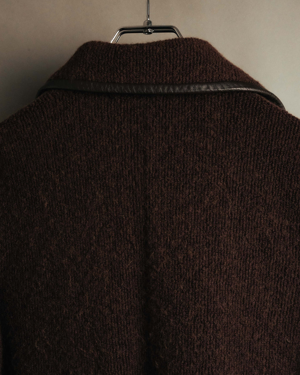 "CELINE" 90's-00's Leather-trimmed full-length coat
