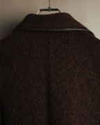 "CELINE" 90's-00's Leather-trimmed full-length coat