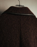 "CELINE" 90's-00's Leather-trimmed full-length coat
