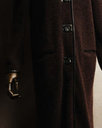 "CELINE" 90's-00's Leather-trimmed full-length coat