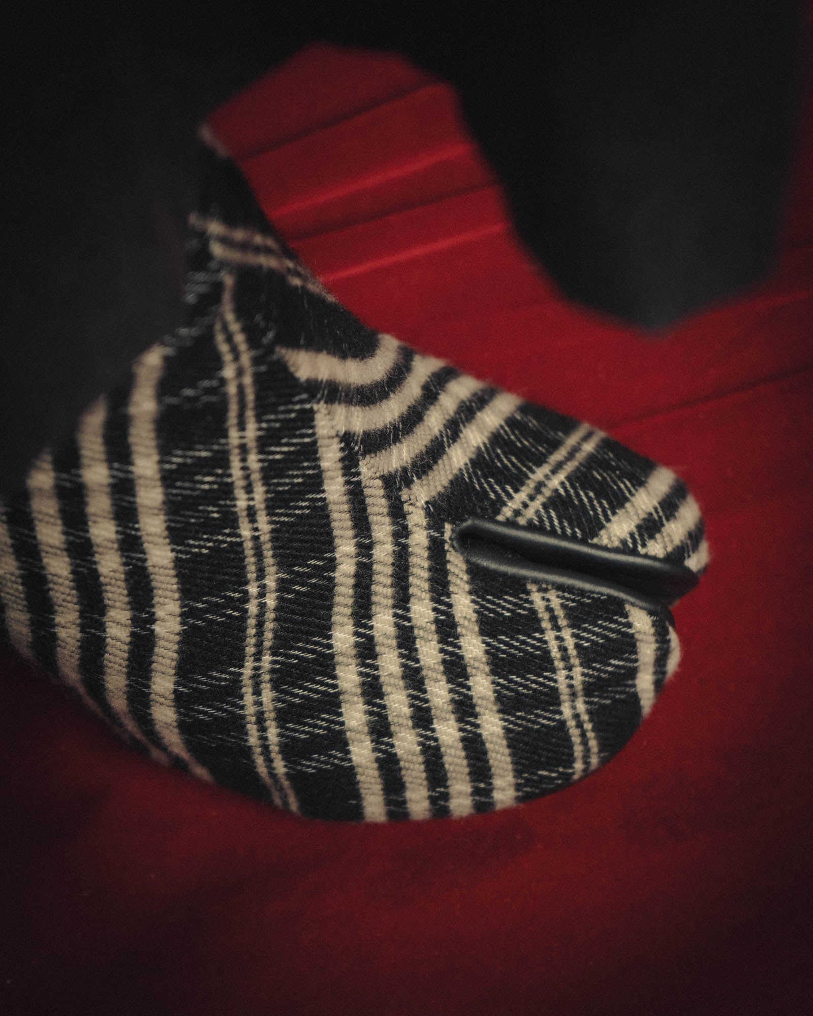 -SPECIAL- "Maison Margiela"2015's Tabi striped fabric ankle boots