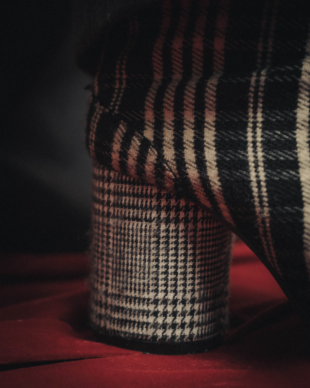 -SPECIAL- "Maison Margiela"2015's Tabi striped fabric ankle boots