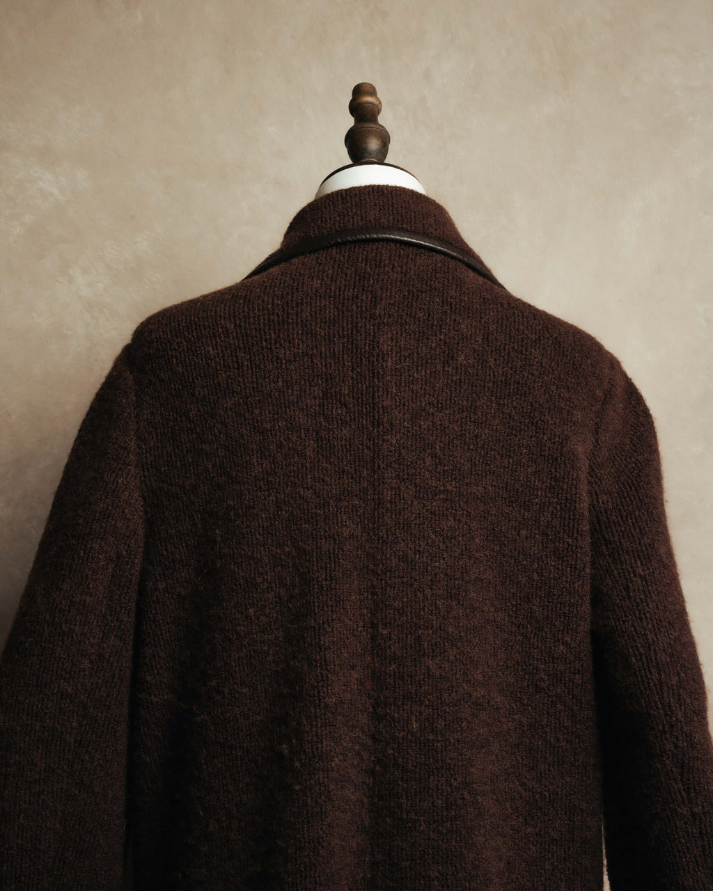 "CELINE" 90's-00's Leather-trimmed full-length coat