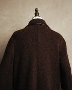 "CELINE" 90's-00's Leather-trimmed full-length coat