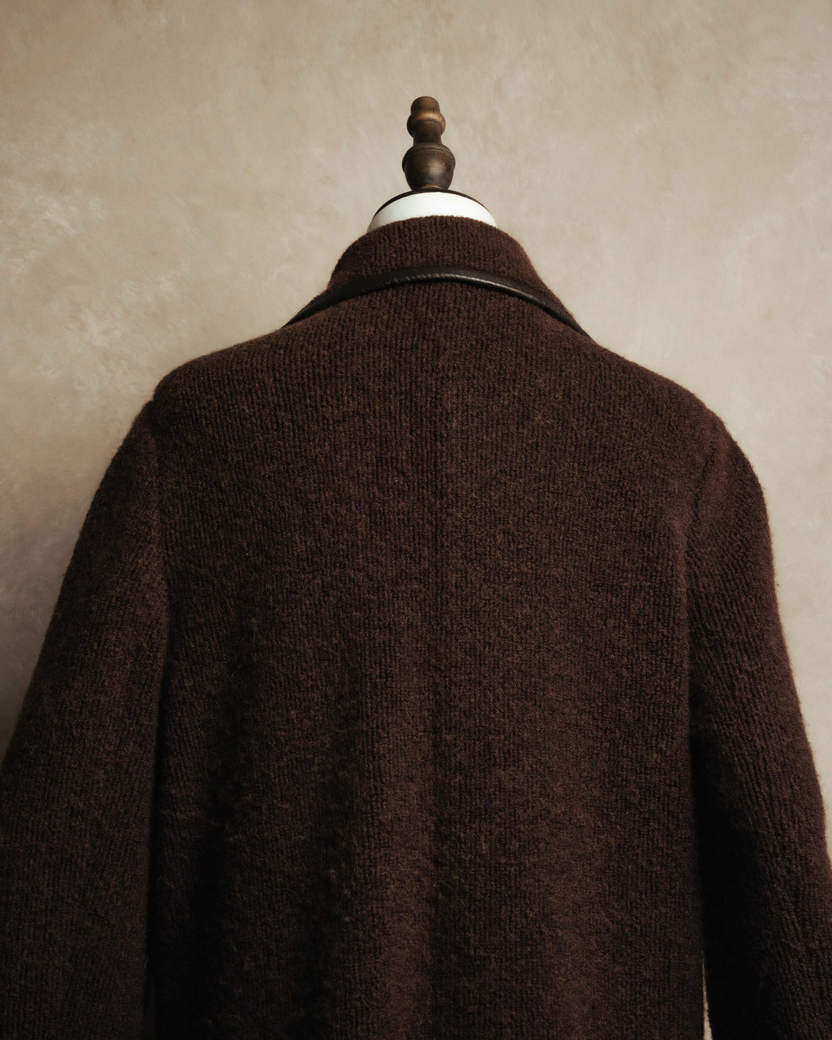 "CELINE" 90's-00's Leather-trimmed full-length coat