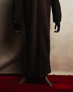 "CELINE" 90's-00's Leather-trimmed full-length coat