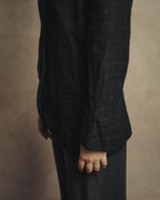 -SPECIAL- "Christian Dior" 80's-90's Textured collarless wool jacket