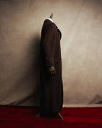 "CELINE" 90's-00's Leather-trimmed full-length coat