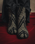-SPECIAL- "Maison Margiela"2015's Tabi striped fabric ankle boots