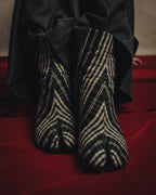 -SPECIAL- "Maison Margiela"2015's Tabi striped fabric ankle boots