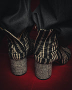 -SPECIAL- "Maison Margiela"2015's Tabi striped fabric ankle boots