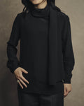-SPECIAL- "SAINT LAURENT PARIS" 10's Fluid silk scarf-neck blouse