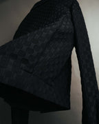 "Christian Dior" 80's-90's Jacquard double-breasted cropped jacket